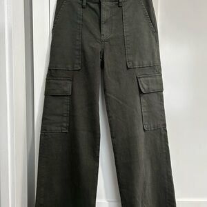 Hudson Jeans Green Cargo Pants Wide-Leg